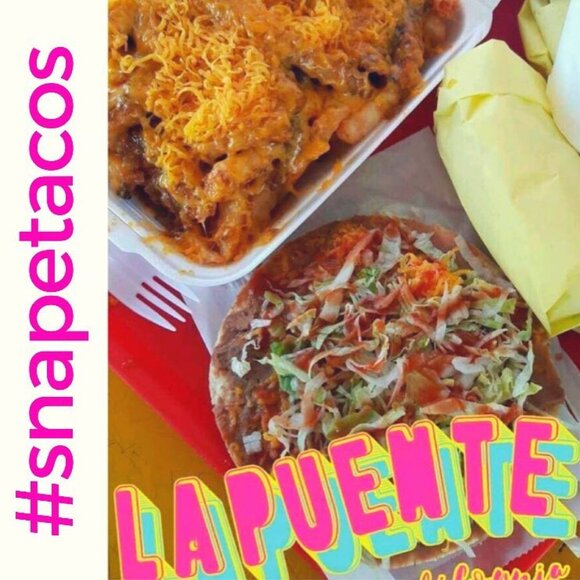 Authentic Unisex Snap-E Tacos La Puente Black T-Shirt - Picture 6 of 9